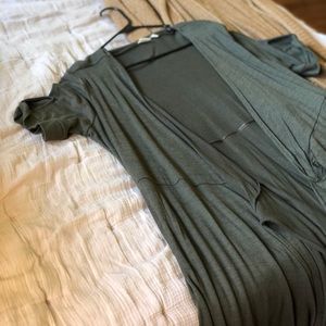 Dark Green Gap Wrap Dress